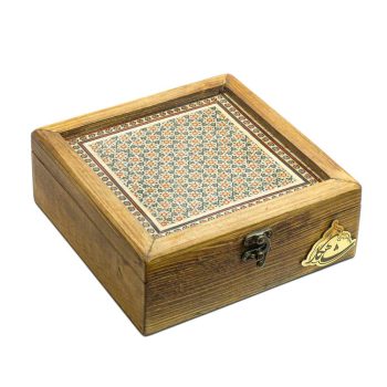 جعبه چوبی طرح خاتم